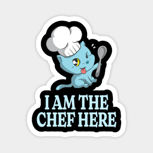 Chef Kitty Funny Cook Cat Lover Cooking Magnet