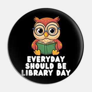 Owl Library Day Pin