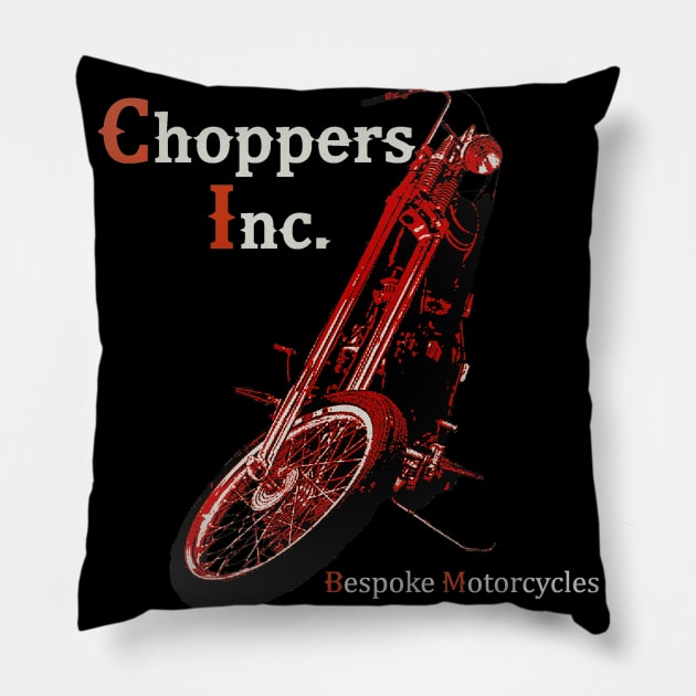 Choppers Inc 2 Pillow by motomessage