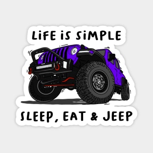 American Jeep Purple Magnet