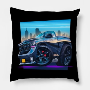 Monster Truck in the City Pillow