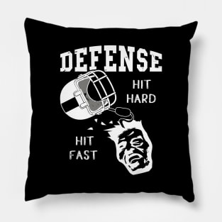 Football Player Defense Hit Hard Football Fan Pillow