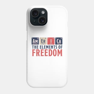 America The Elements of Freedom Periodic Table 4th of July Phone Case