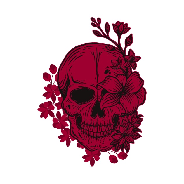 Skeleton Face In Roses Pallet by NICHE&NICHE