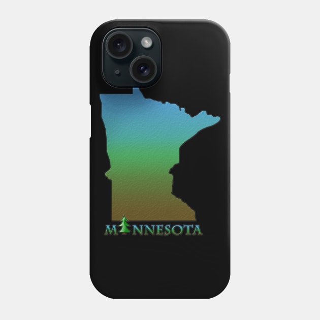 Minnesota State Outline Phone Case by gorff
