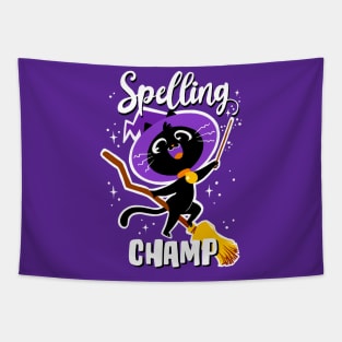 Spelling Champ Kitty Tapestry