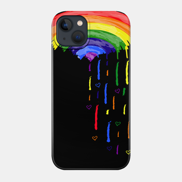 Love rainbow rain - Rainbow - Phone Case