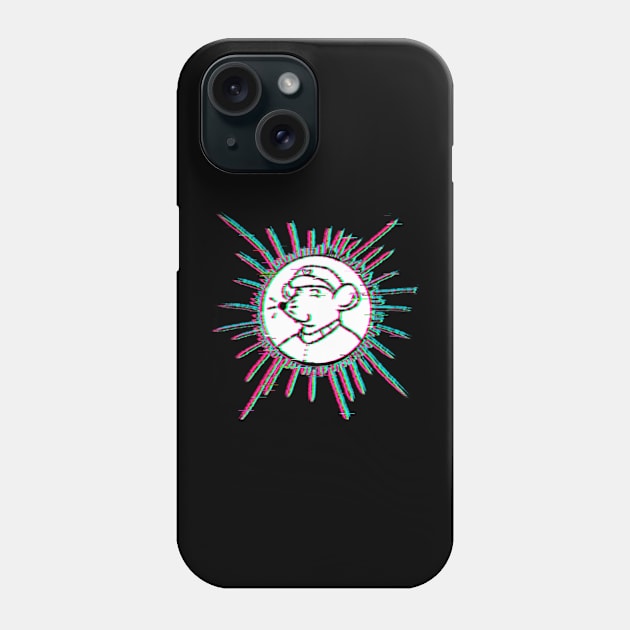 Mouse Zedong, Sun in the Sky! (Glitched Version) Phone Case by Rad Rat Studios