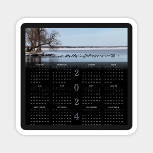 Jetty of Geese • 2024 Year-at-a-glance Calendar Magnet