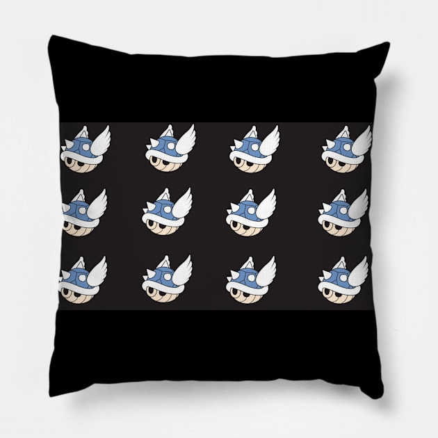 Mario Blue Shell Pattern Pillow by PE1234518