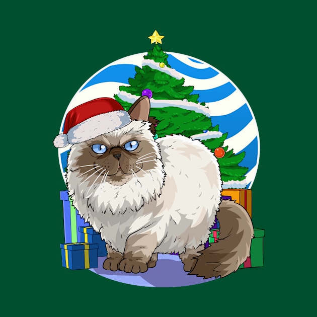 Himalayan Persian Cat Santa Christmas Gift by Noseking