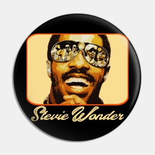 Stevie Wonder 80s Pin