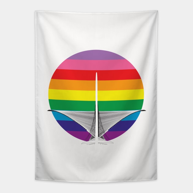 Milwaukee Pride Flag Tapestry by tommyibrado