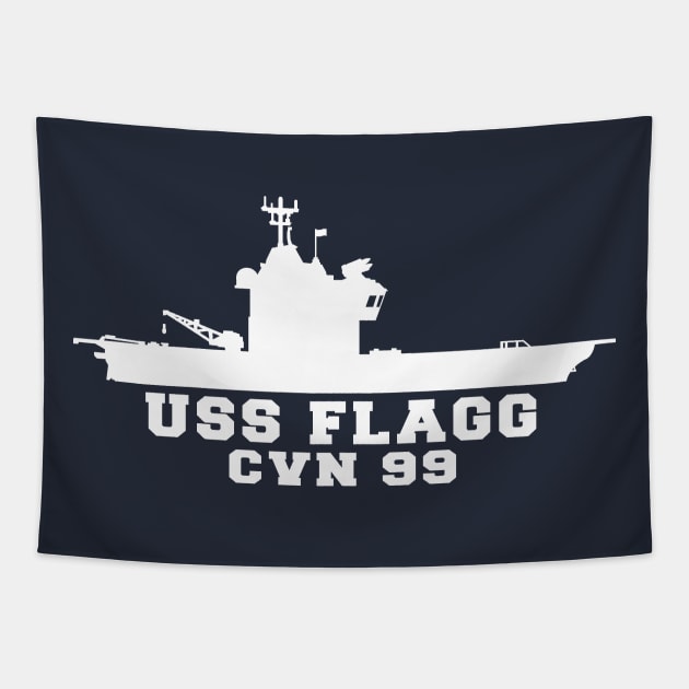 USS Flagg  2 Tapestry by Illustratorator