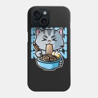 Cat Ramen Bowl Kawaii Neko Anime Japanese Noodles design Phone Case