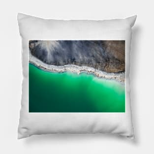 Azure lake top view Pillow