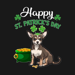 Happy St Patrick_s Day For Chihuahua Lovers T shir T-Shirt
