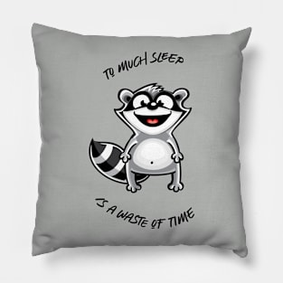 funny racoon Pillow