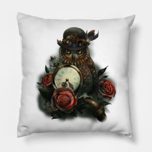 Sir Owl (Steampunk) Pillow