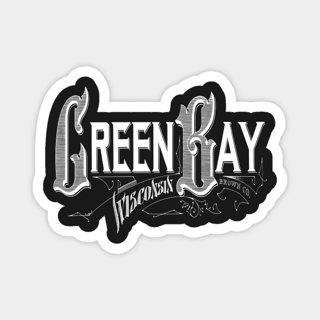 Vintage Green Bay, WI Magnet by DonDota