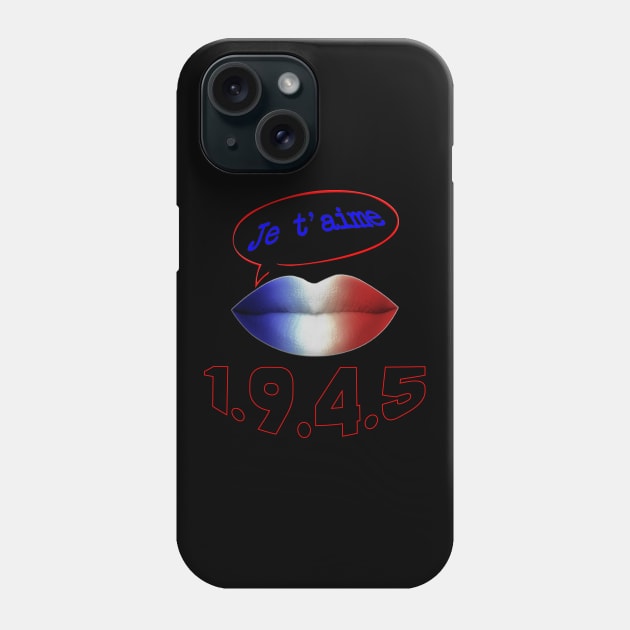 JE TAIME FRENCH KISS 1945 HISTORY Phone Case by ShamSahid