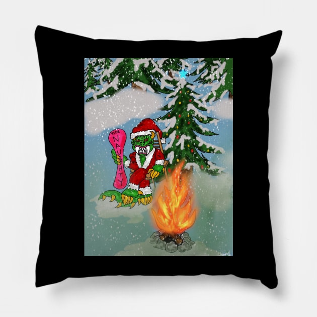 Hodag Christmas Pillow by Cassie’s Cryptid Land