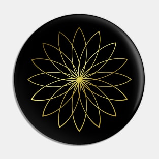 Lotus Flower - geometric pattern - graphic Pin