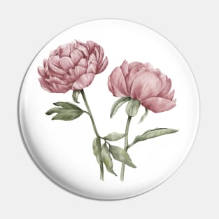 Pink Peonies Pin