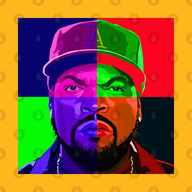 Ice Cube Rapper Color Design by PulsePeople