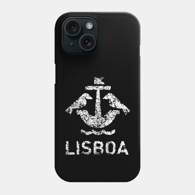 Lisbon Logo-Portugal-Lisboa Cidade-Eroded Phone Case by StabbedHeart