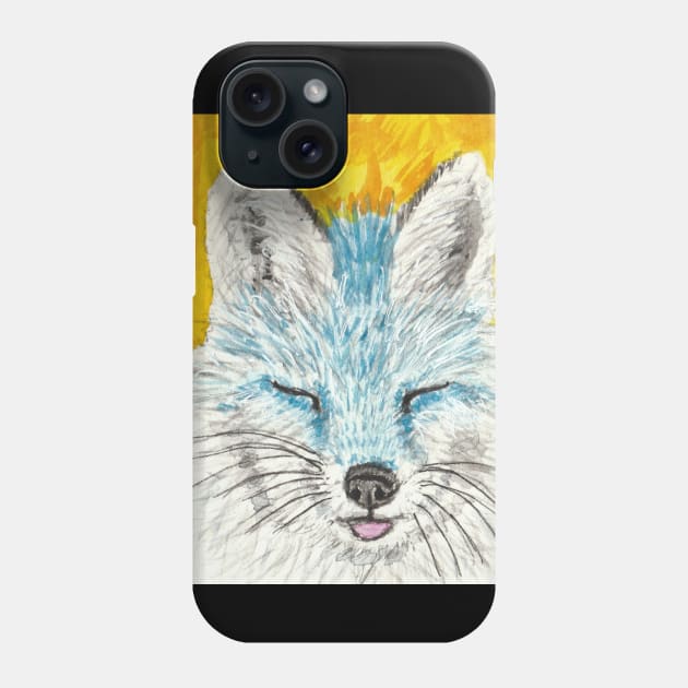 Blue fox face Phone Case by SamsArtworks