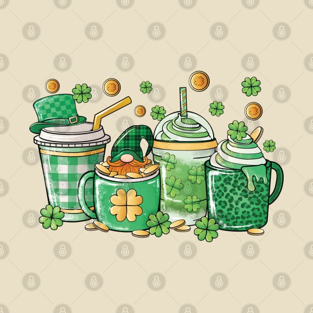 St Patrick's Day Coffee Mugs, Iced Coffee Lover by JDVNart