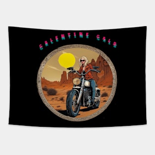 Galentines gal under the hot desert sun Tapestry