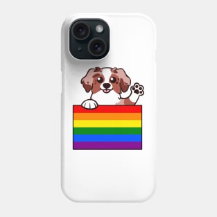 Love is Love Puppy - Red Merle Aussie v2 Phone Case