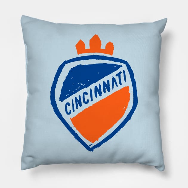 FC Cincinnatiiii 06 Pillow by Very Simple Graph