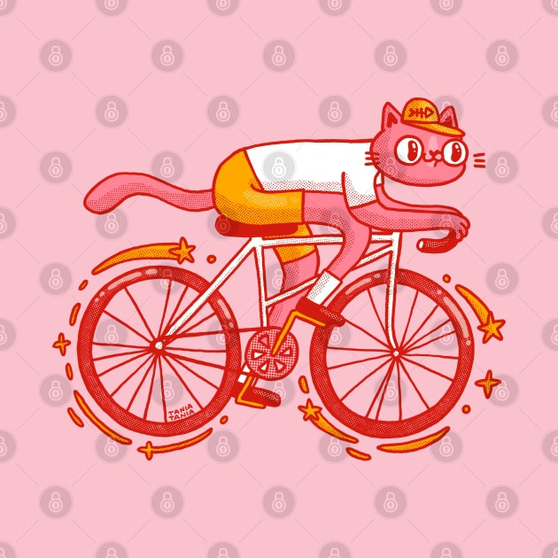 Cycling Cat by Tania Tania