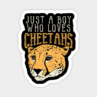 Just A Boy Who Loves Cheetahs Magnet