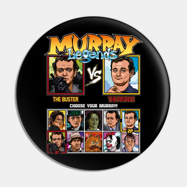 Bill Murray Legends Fighter Pin by RetroReview