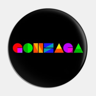 Colorful Gonzaga Geometric Design Pin