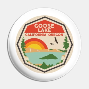 Goose Lake California-Oregon Colorful Pin