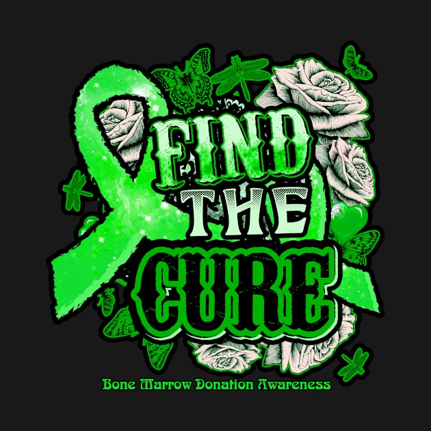 Fight the cure Bone Marrow Donation Awareness Green Ribbon and Roses Supporting warrior, gift for survivor fighting Bone Marrow Donation by R@store