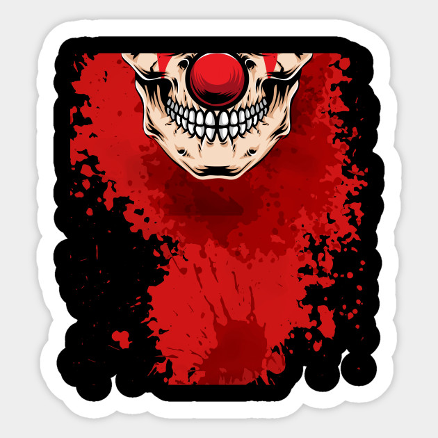 Scary Clown Mask Scary Clown Mask Halloween Sticker Teepublic