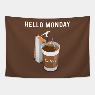 Hello Monday, Can’t Get Enough Coffee Tapestry