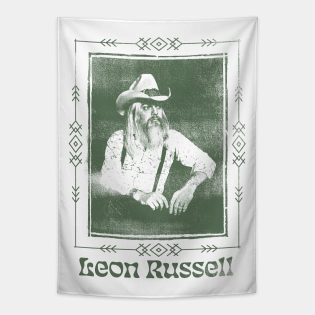 Leon Russell /// Vintage Aesthetic Fan Art Design Tapestry by DankFutura