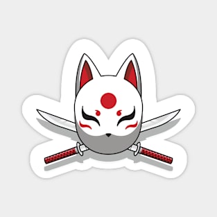 Japanese kitsune mask Magnet