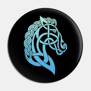 Celtic Horse Teal & Aqua Blend Pin