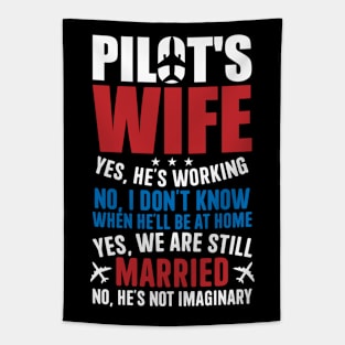 Funny Pilot Wife Tapestry