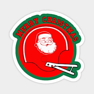 Merry Christmas Santa Helmet Magnet