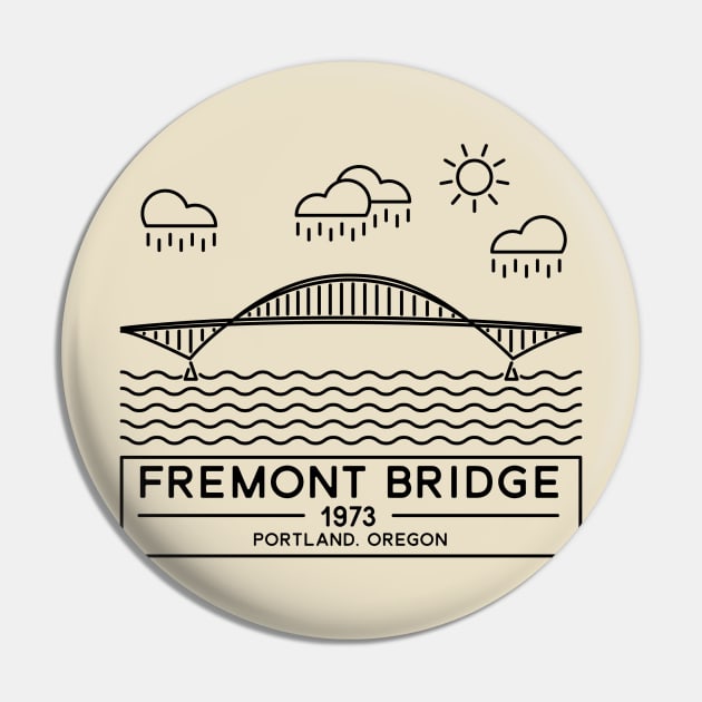 Fremont Bridge Portland Pin by jkim31