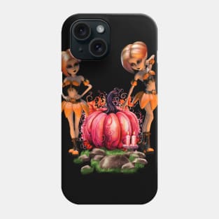 Cute halloween design in the moon light Phone Case